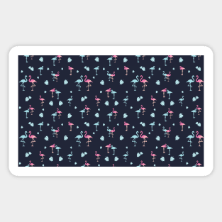 Pink and Blue Flamingo pet bandana Sticker